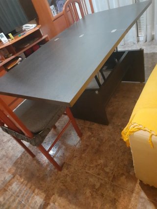 Mesa de comedor 2 posiciones: alta y baja