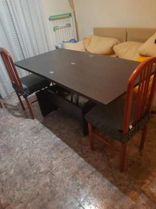 Mesa de comedor 2 posiciones: alta y baja