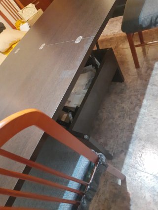 Mesa de comedor 2 posiciones: alta y baja