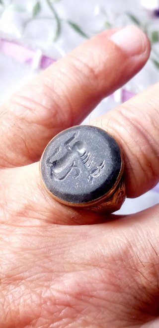 Anello sigillo afghano antico mm 17,8