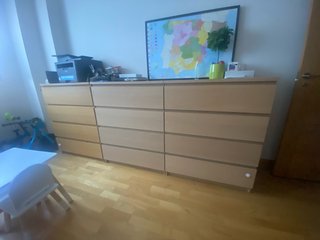 3 Cómodas MALM Ikea Madera 4 cajones. Precio c/u.