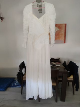 Vestido Novia Vintage Talla S/M + Accesorio