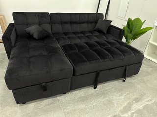 Sofá cama negro 210cm