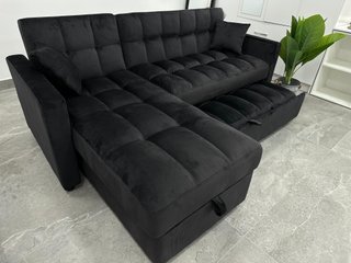 Sofá cama negro 210cm