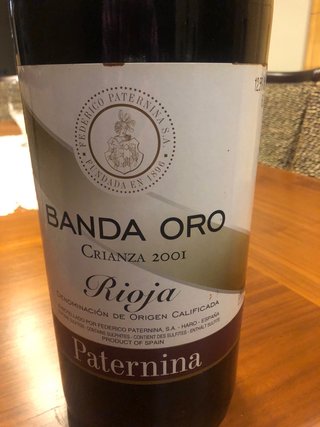 Botellón Paternina Banda Oro Crianza 2001 6L