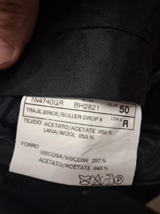 Traje de hombre Raya Gris Oscuro