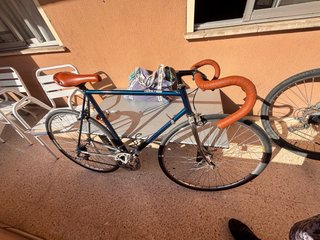Bicicleta Ruta Estilo Italiano Azul