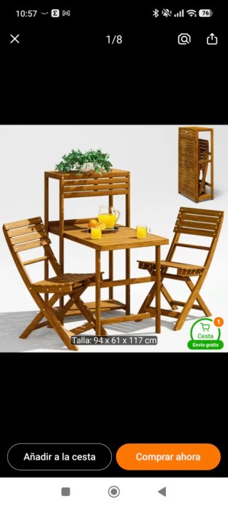 Conjunto de terraza de madera