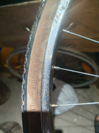 Rueda trasera bici antigua