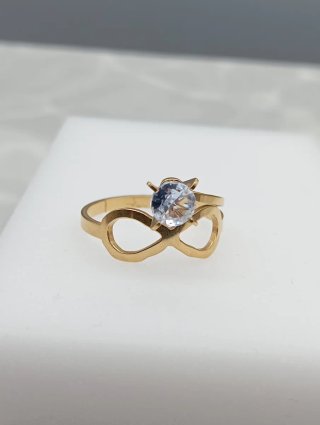 Anillo Infinito Circonita Acero Inoxidable