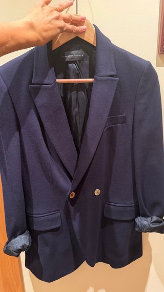 Blazer Purificación García azul talla 40