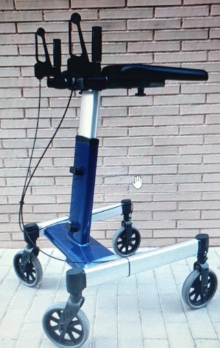 Andador Bipedestrador Azul y Plata