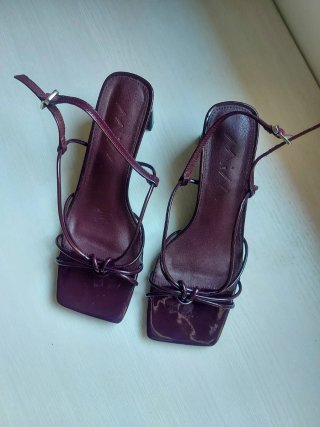Sandalias tacón MIM moradas