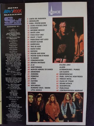 3 Revistas heavy rock portada gun's and roses