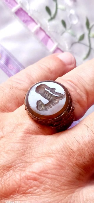 Anello sigillo antico afghano mm 18,5