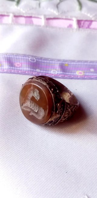 Anello sigillo antico afghano mm 18,5