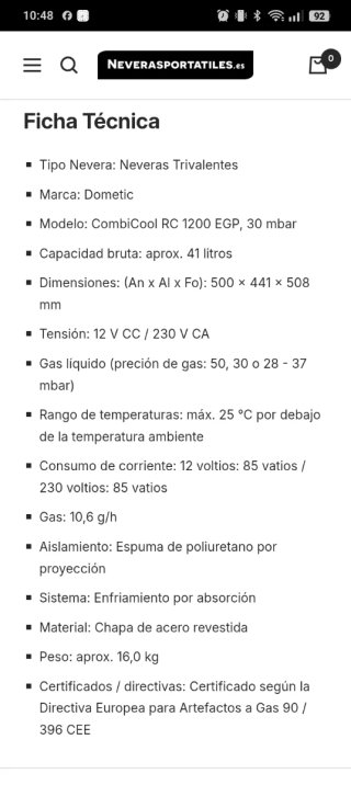 Nevera portátil Dometic