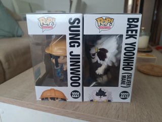 Funko Pop Solo Leveling Baek chase y Sung Jinwoo