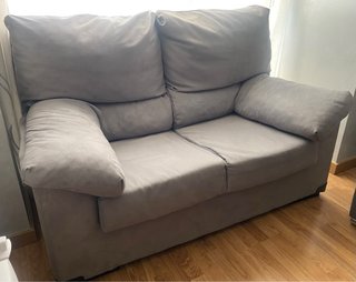 Sofá gris 2 plazas 140cm