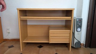 Escritorio madera con cajones