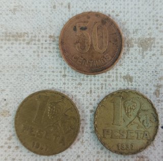 Monedas Pesetas 1937 República Española