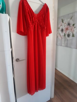Vestido rojo elegante con encaje,para eventos,boda