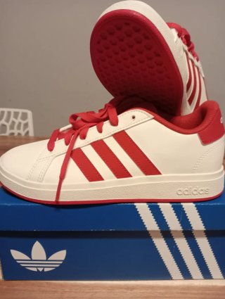 Scarpe Adidas Grand Court 2.0 Bianche e Rosse