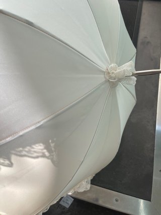 Sombrilla de novia con perlas