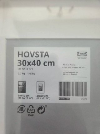Marco IKEA Hovsta 30x40 cm Blanco