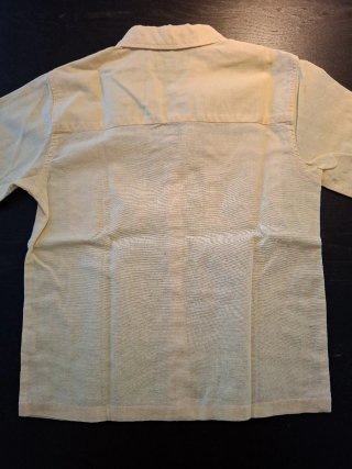 Camisa Zara Lino Amarilla Manga Corta Talla 6