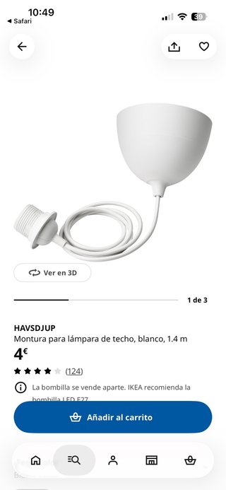 Lámpara de techo TORARED Ikea