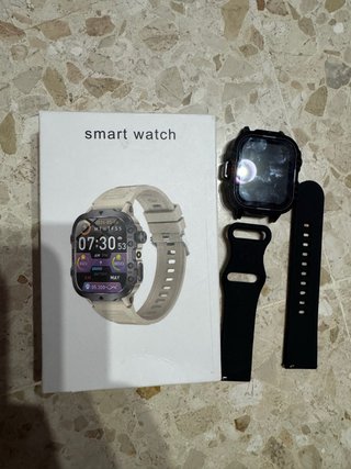 Reloj Smartwatch Hombre Beige/Negro.