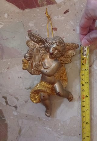 Angioletto dorato con arpa