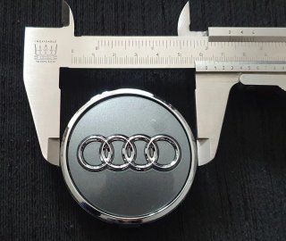 Tapas de buje Audi 61mm gris (4 unidades)