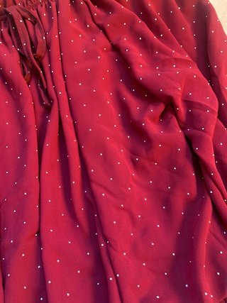 Blusa burdeos volantes plumeti talla única