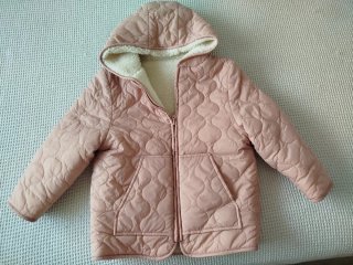 Abrigo acolchado niña rosa
