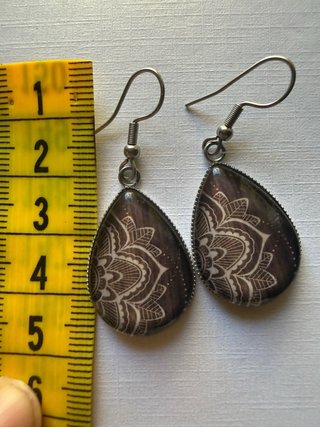 Pendientes Artesanales Mandala Acero Inoxidable