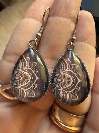 Pendientes Artesanales Mandala Acero Inoxidable