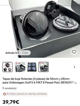 Tapas de buje flotantes VW 56mm