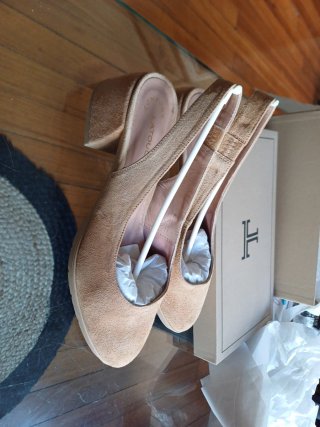 Zapatos Latouche Beige Tacón Slingback