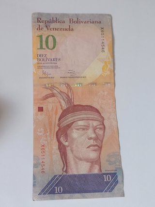 Billete Venezuela Cacique 2014