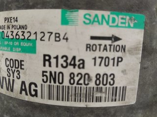 Audi 2866060 compresor aire acondicionado 1701p a3