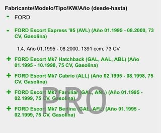 Kit embrague ford escort mk7 nuevo