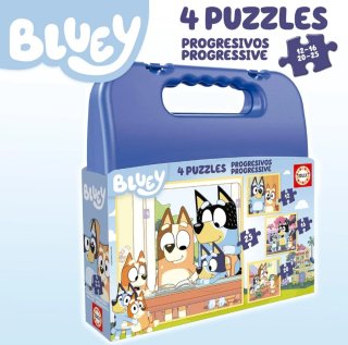 4 Puzzles Bluey Educa Progresivos