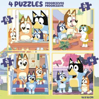 4 Puzzles Bluey Educa Progresivos