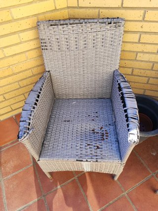 Juego 2 Sillas Terraza Ratán (Para Reparar)