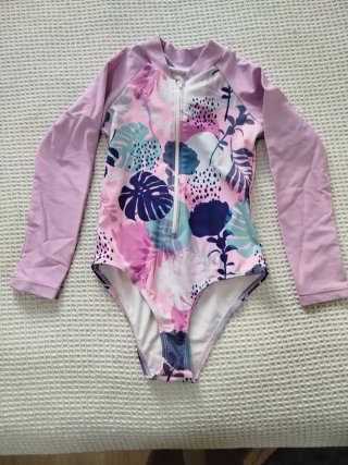 Costumi da bagno invernali per bambina con fiori e foglie