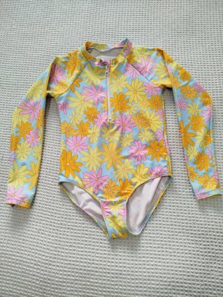 Costumi da bagno invernali per bambina con fiori e foglie