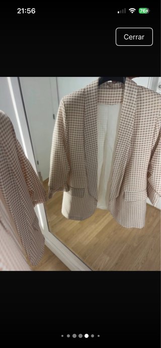 Americana cuadros beige
