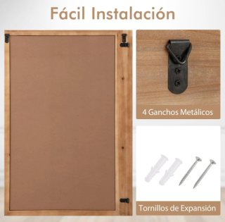 COSTWAY Specchio Decorativo da Parete, 100 x 70 cm